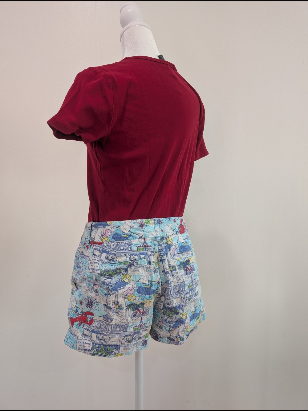 Vineyard Vines Light Blue Nautical Print Seersucker Shorts - Picture 3 of 10